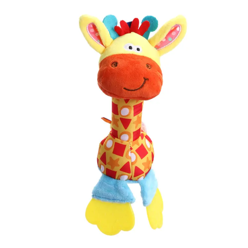 Baby Toys Rattles St Comfort Plush Toy Animals Hbells Teether Dog Giraffe Lion Elephant Monkey Born Toys For Kids 1