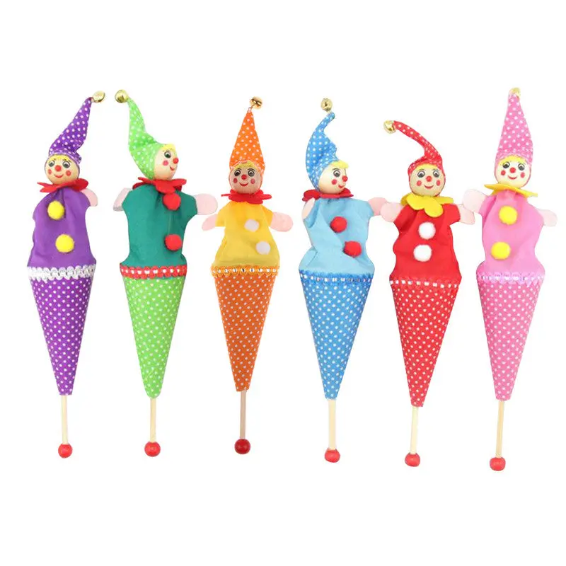 Baby Toys Retractable Smiling Clown Hide Seek Play Jingle Bell Baby Toy Kids Funny Toy 1