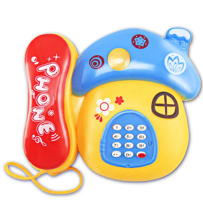 Baby Toys Sound Light Children Musical Electronic Phone Toys Cartoon Mushrooms Baby Mobile Toys For Kids Rom Color 1