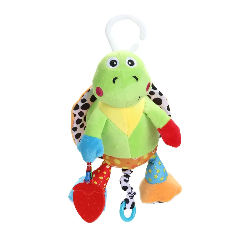 Baby Toys Turtle Kids Plush Toy Teether Baby Rattle Grab Bed Hanging Musical Educational Toys Tortoise 1