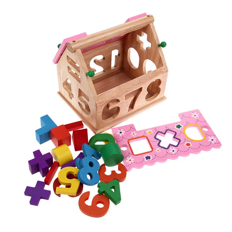 Baby Toys Wooden Children Educational Toys Montessori Education Toy Cute Smart House Toy 1