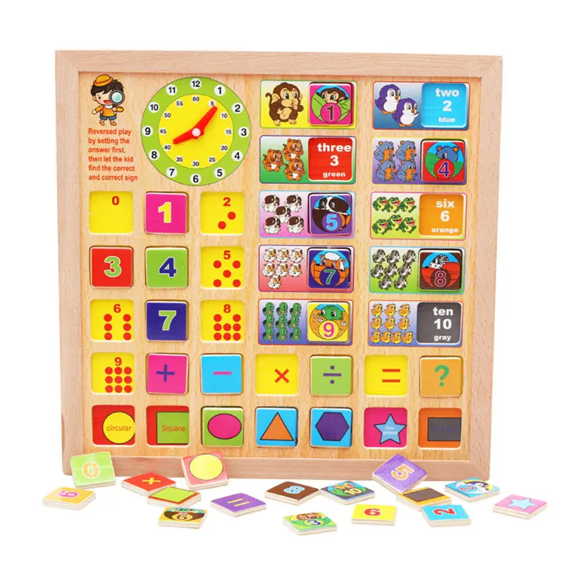 Baby Wooden Toys Number Counting Board Preschool Math Learning Education Toy Gift For Children Kids 1