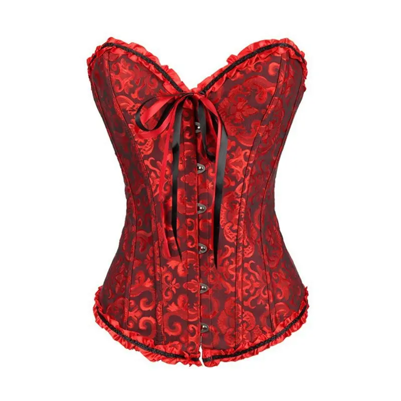 Back Satin Girdle Palace Abdo Fat Burning Simple Style Corset Lingerie 7