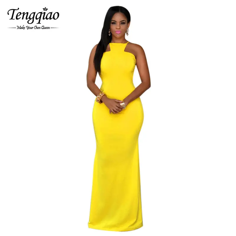 Backless Bandage Formal Dresses Floor Length Maxi Dress Sleeveless Ruffles Long Maxi Dress For Wo 2