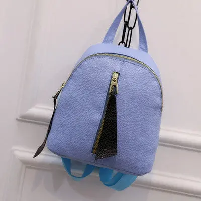 Backpack School Bags For Teenagers Girl Women's College Wind Pu Leather Bag Rucksack Bolsa Feminina 2