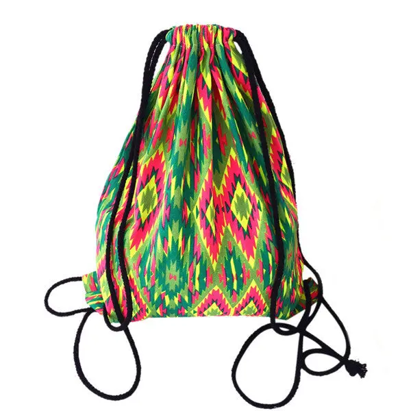 Backpack Women Backpack Casaul Geometric Printing Bags Drawstring Backpacks For Girls Teenage Bag 1