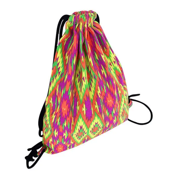 Backpack Women Backpack Casaul Geometric Printing Bags Drawstring Backpacks For Girls Teenage Bag 2