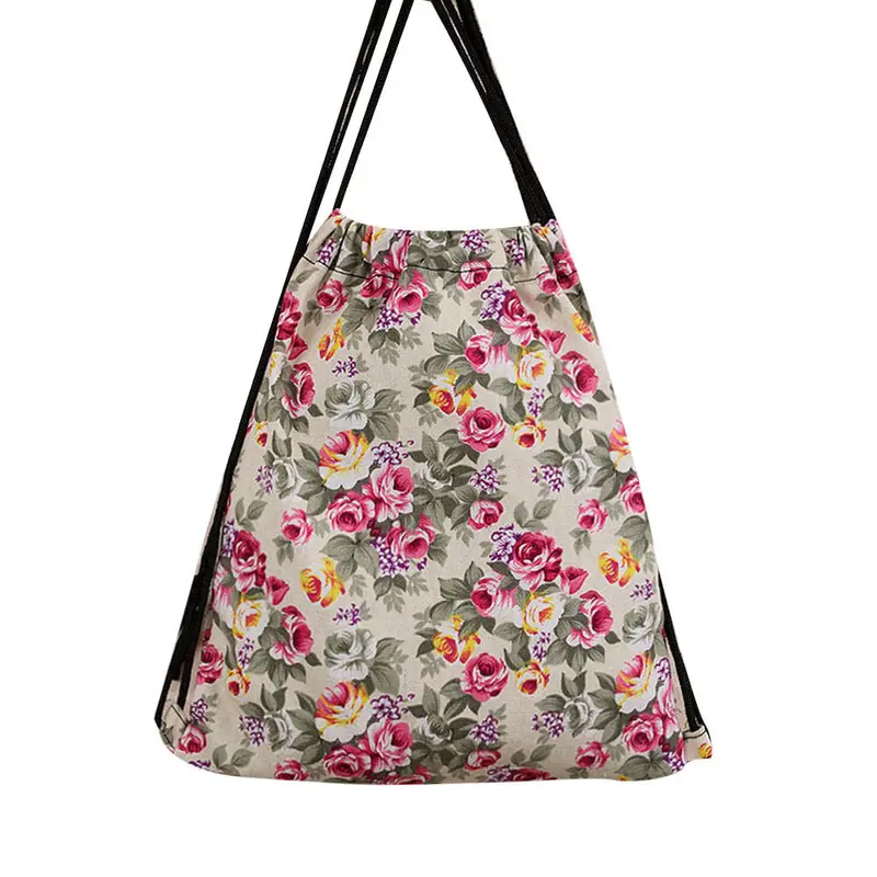 Backpack Women Backpack Casaul Girl Floral Printing Bags Drawstring Backpacks For Girls Teenage Bag 1