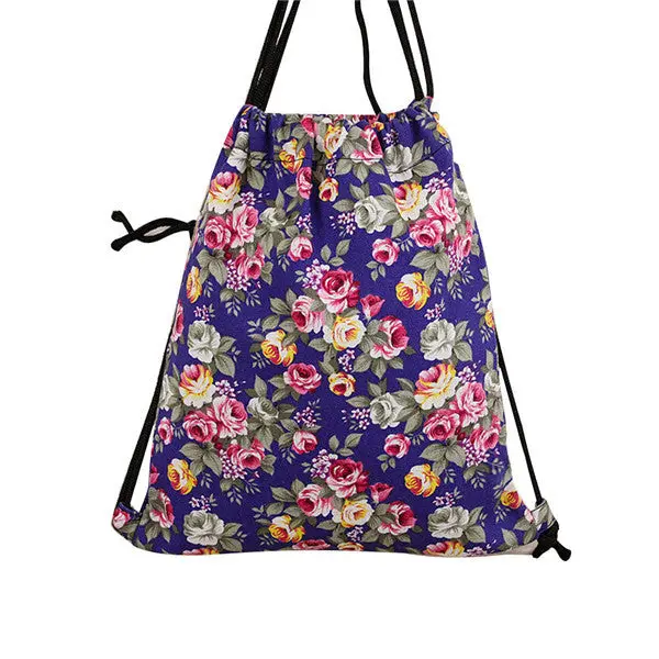 Backpack Women Backpack Casaul Girl Floral Printing Bags Drawstring Backpacks For Girls Teenage Bag 3