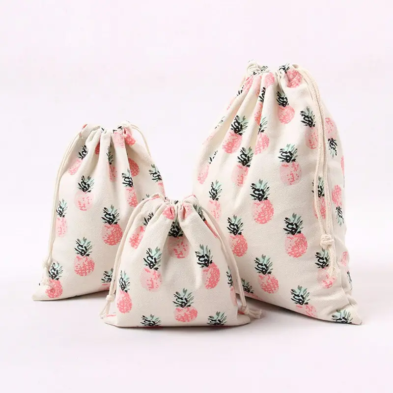 Backpack Women Pineapple Printing School Bags For Teenagers Drawstring Beam Port Travel Bag Gift Bolsa Feminina 2