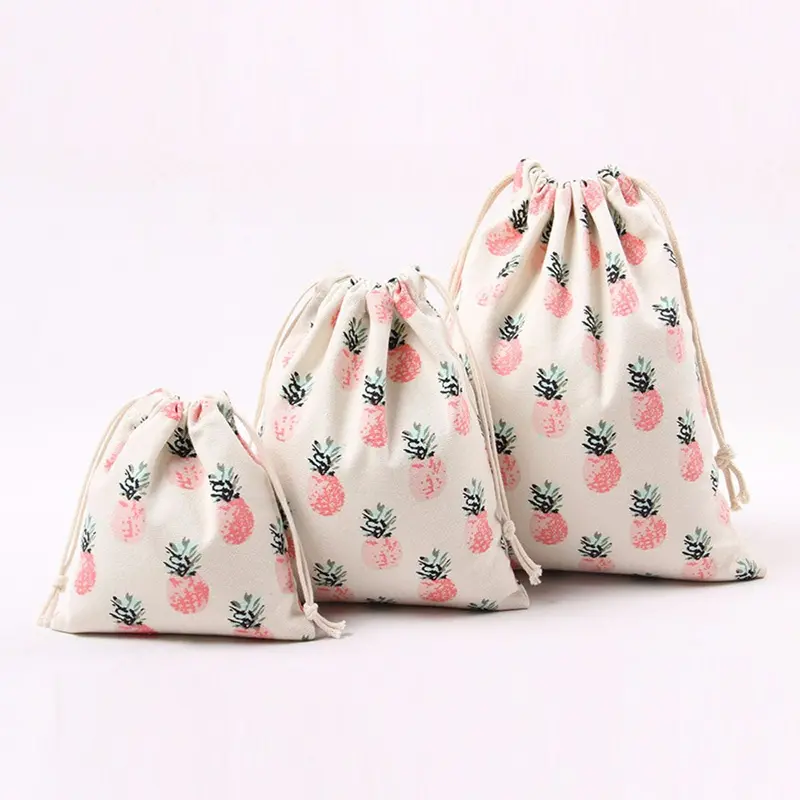 Backpack Women Pineapple Printing School Bags For Teenagers Drawstring Beam Port Travel Bag Gift Bolsa Feminina 3