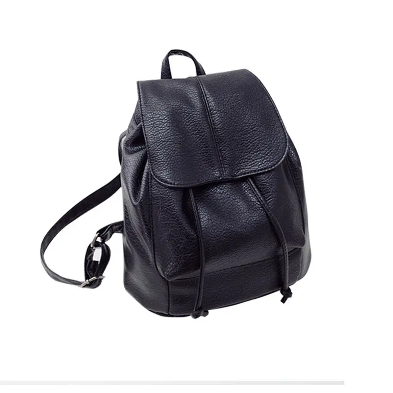 Backpack Women Pu Leather Black Satchel Shoulder Korean School Rucksack Bags Bolsa Feminina 2