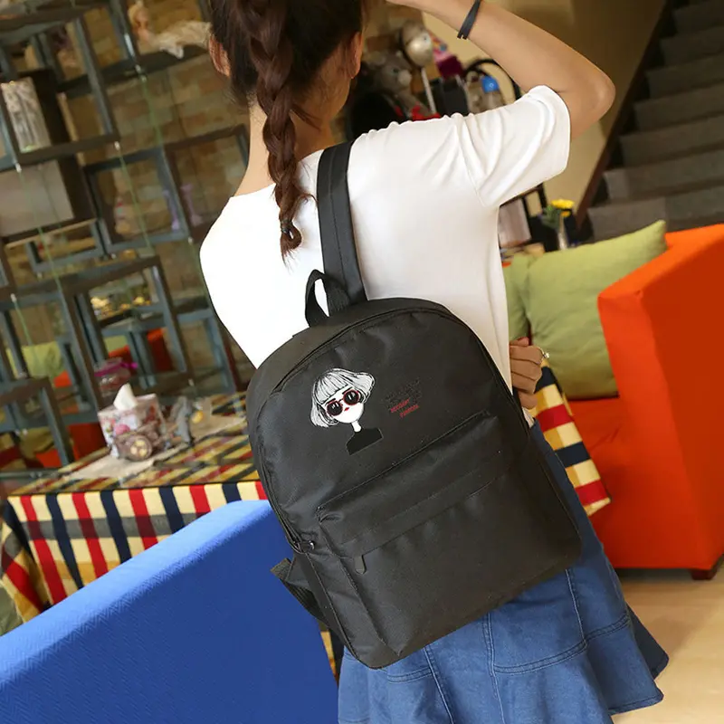 Backpack Women School Bags For Teenagers Korean Style Doubleshoulder Canvas Back Pack Laptop Schoolbag 1