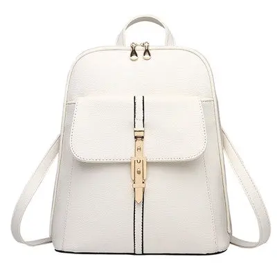 Backpack Women School Bags Pu Leather Backpacks Korean Style Schoolbags Travel Hiking Shoulder Bag Backbag 1