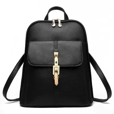 Backpack Women School Bags Pu Leather Backpacks Korean Style Schoolbags Travel Hiking Shoulder Bag Backbag 2