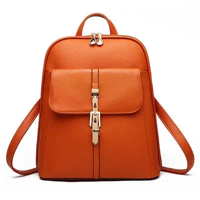 Backpack Women School Bags Pu Leather Backpacks Korean Style Schoolbags Travel Hiking Shoulder Bag Backbag 9