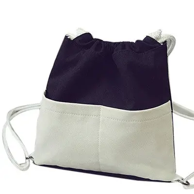 Backpacks Women Canvas School Bags For Teenage Girls Drawstring Beam Port Backpack Shopping Travel Bolsa Feminina 1