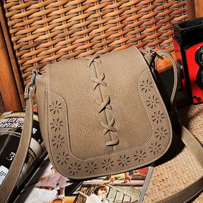 Bags Handbags Women Famous S Buns Hollow Woven Shoulder Diagonal Pu Leather Crossbody Bag Bolsos Femenina 1