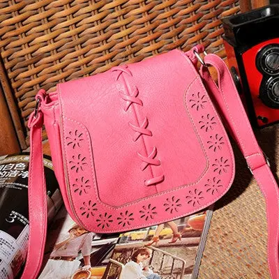 Bags Handbags Women Famous S Buns Hollow Woven Shoulder Diagonal Pu Leather Crossbody Bag Bolsos Femenina 4