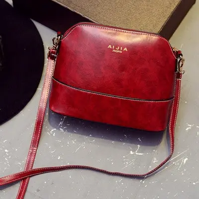 Bags Ladies Girl Preppy Style One Shoulder Bags Women Leather Handbags Messenger Bags 4
