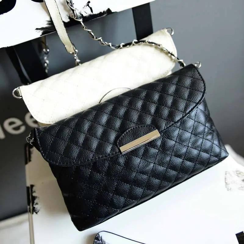 Bags Women Girl Leather Handbag Messenger Shoulder Bag Plaid Design Small Exquisite Sac For 1