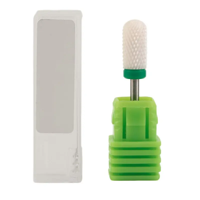 Bald Head Cuspidal Nail Drill Bit Salon Nail Art Ceramic Mounted Point Polish Tool Electric Icure Cutter Nail File Tool 1