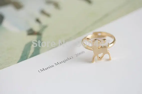 Bambi Silver Unique Fawn Rings Deerlet Rings Onta Open Ring Animals Rings R205 2