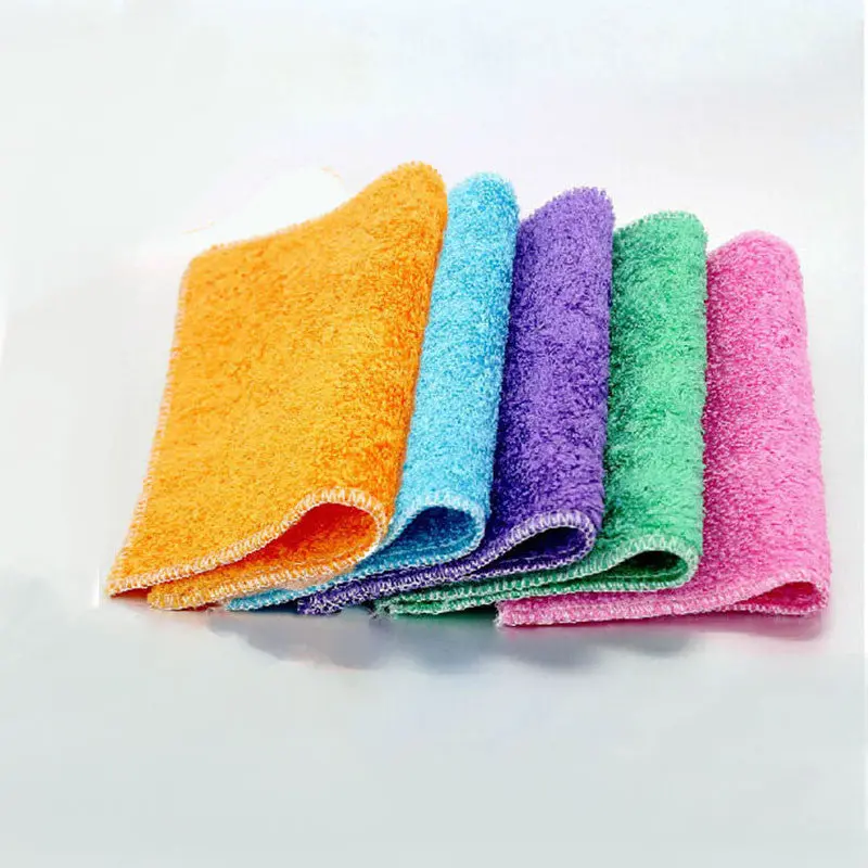 Bamboo Fiber Washing Cloths Dishcloths Rags Towel Home Car Cleaning Tool 77770 1