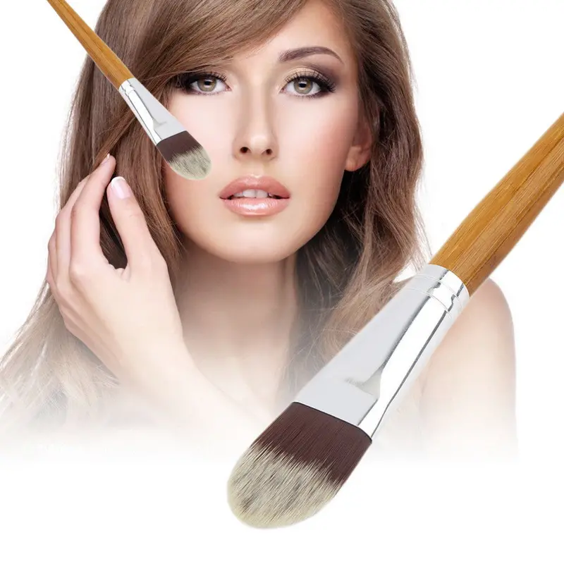 Bamboo Handle Soft Makeup Cosmetic Foundation Powder Blush Brush Beauty Tool 1
