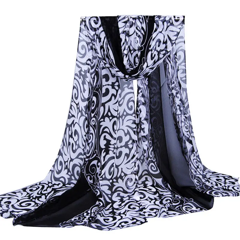 Bandana Women Printing Long Soft Wrap Scarf Ladies Shawl Georgette Scarves Scarf Luxury Fast Shipping Feida 1