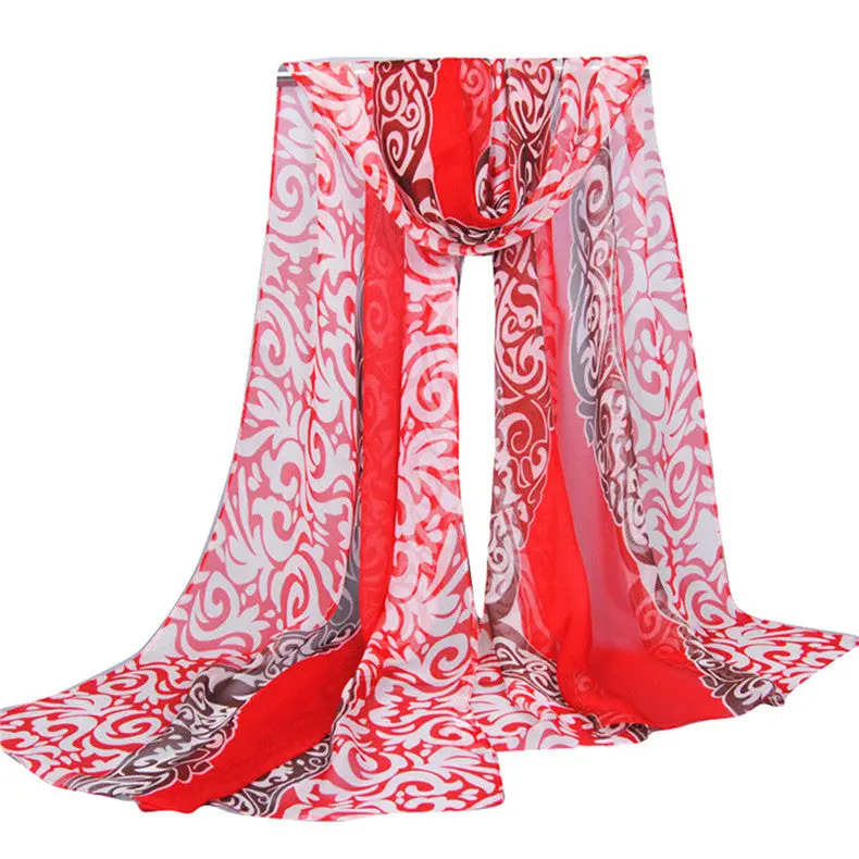 Bandana Women Printing Long Soft Wrap Scarf Ladies Shawl Georgette Scarves Scarf Luxury Fast Shipping Feida 6