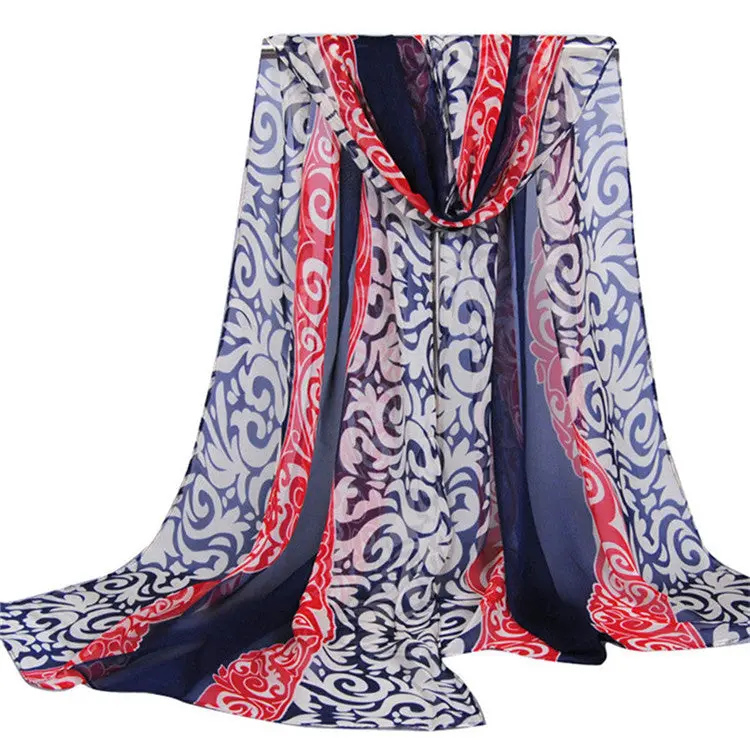 Bandana Women Printing Long Soft Wrap Scarf Ladies Shawl Georgette Scarves Scarf Luxury Fast Shipping Feida 7