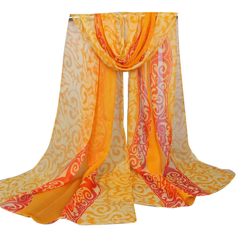 Bandana Women Printing Long Soft Wrap Scarf Ladies Shawl Georgette Scarves Scarf Luxury Fast Shipping Feida 8