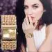 Bangle Watches Women Bracelet Rhinestone Crystal Gold Silver Dress Clock Stainless Steel Band Watch Relogio Feminino 1
