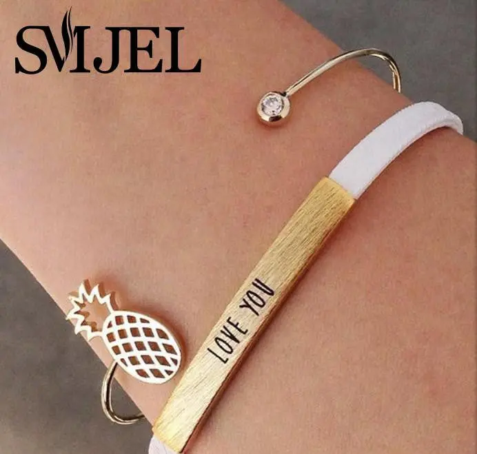 Bangles Ajustable Pineapple Cuff Bangle Party Gift Sz052 G052 2