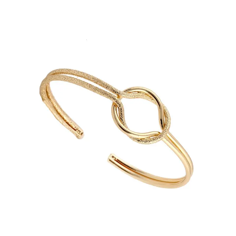 Bangles Brass Handmade Knot Open Bracelet Bangles G048 1