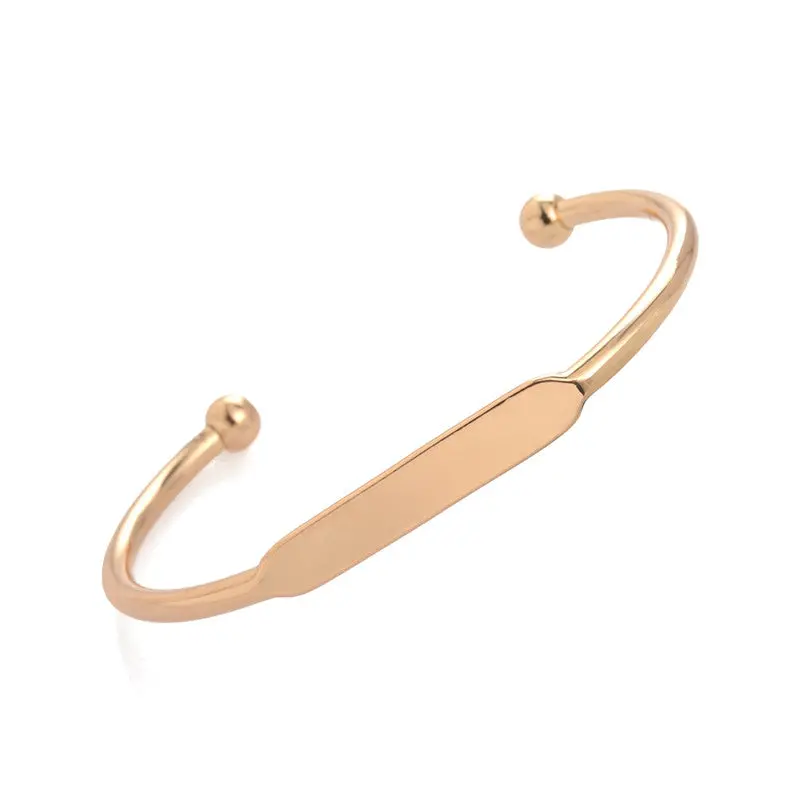 Bangles Gold Simple Plated Simple Bar Warp Bangle Cuff Bracelet 10Pcs-G043 1