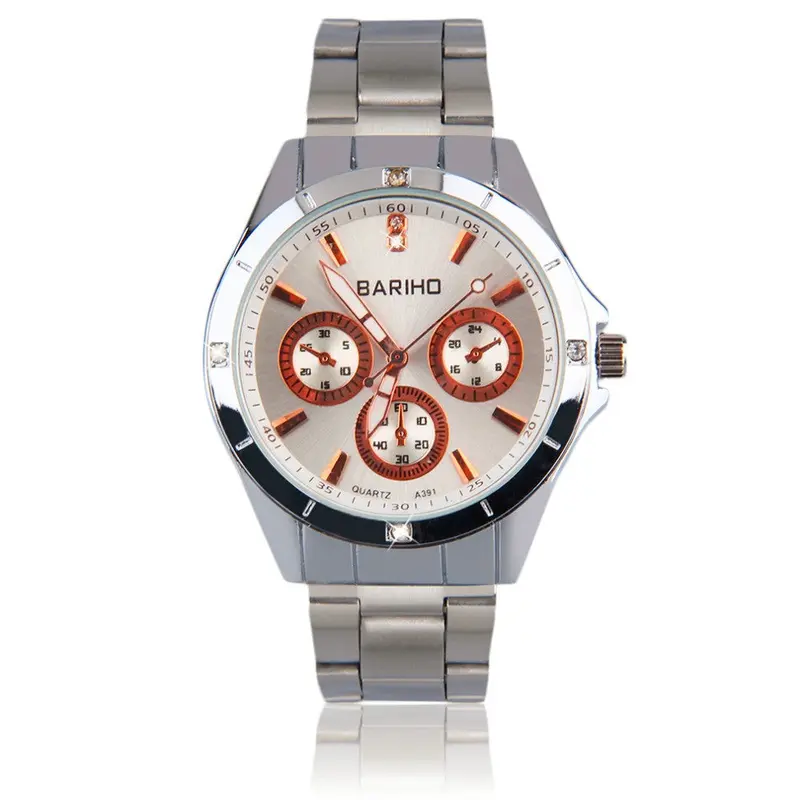 Bariho A391stainless Steel Round Dial Analog Quartz Wrist Watch 1