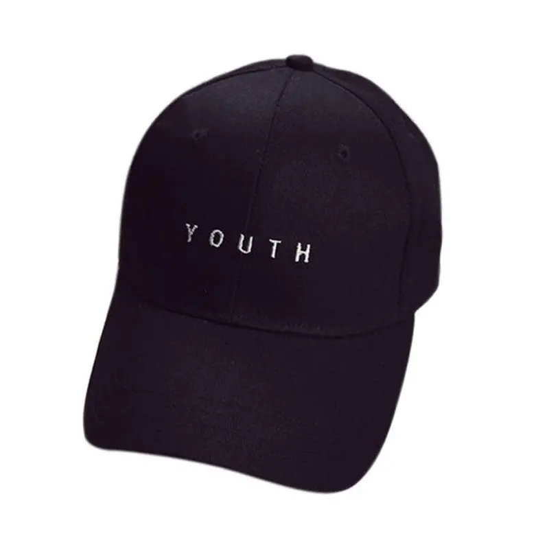 Baseball Cap Women Men Cotton Caps Letter Solid Adult Hip Hop Cap Black White Hat Snapback Women Cap Feida 1