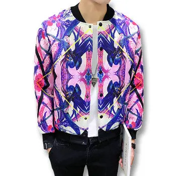 Baseball Jackets And Coats 3D Printing Teau Homme Bomber Jacket Casual Slim Fit Sportswear Hombre 1