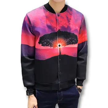 Baseball Jackets And Coats Teau Homme Bomber Jacket Veste Homme Casual Slim Fit 3D Printing Jackets 1