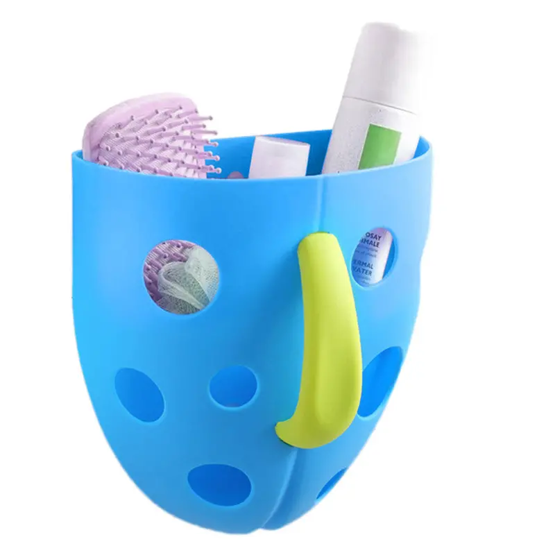 Bath Toy Organizer Scoop Storage Toddler Baby Bin Blue Color Baby Hanging Basket Storage Toy 1