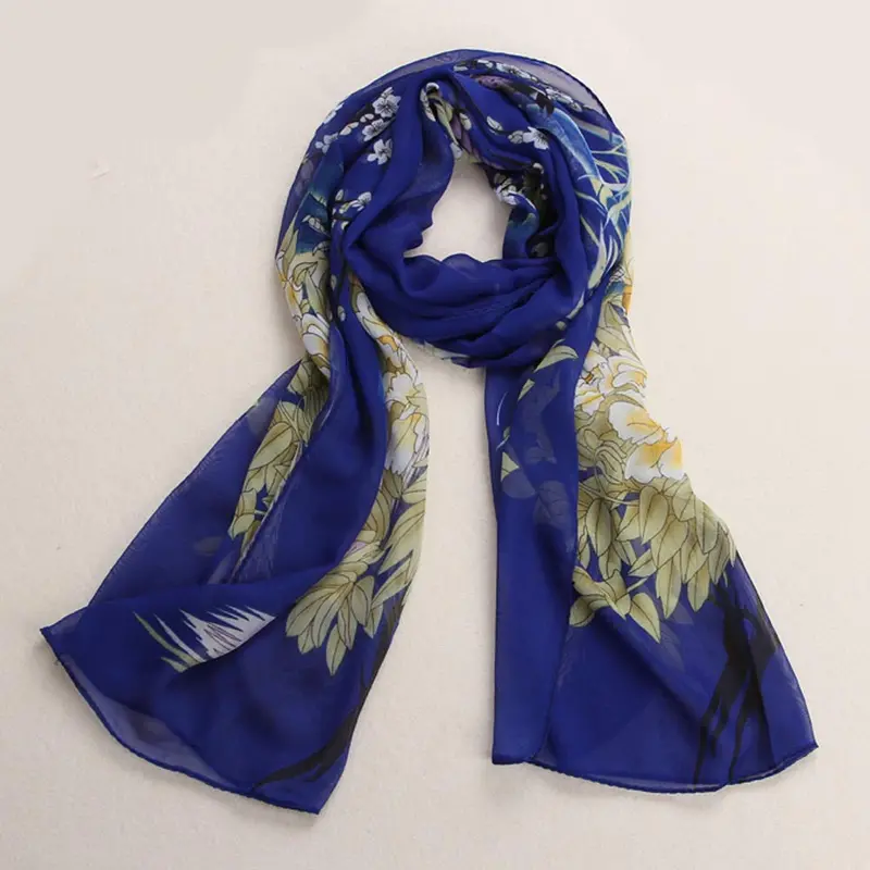 Beach Chiffon Soft Neck Scarf From India Poncho Loose Shawl Scarves Casual / Stole Wraps Bufandas 1