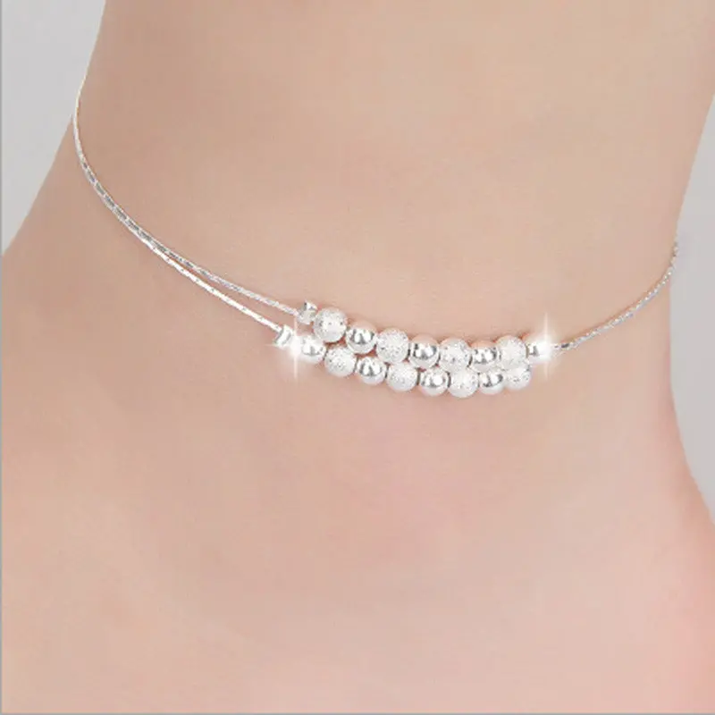 Beach Foot Jewelry For Women Women Anklets Trendy Matte Beads Chain Ankle Bracelet Barefoot Anklet 1