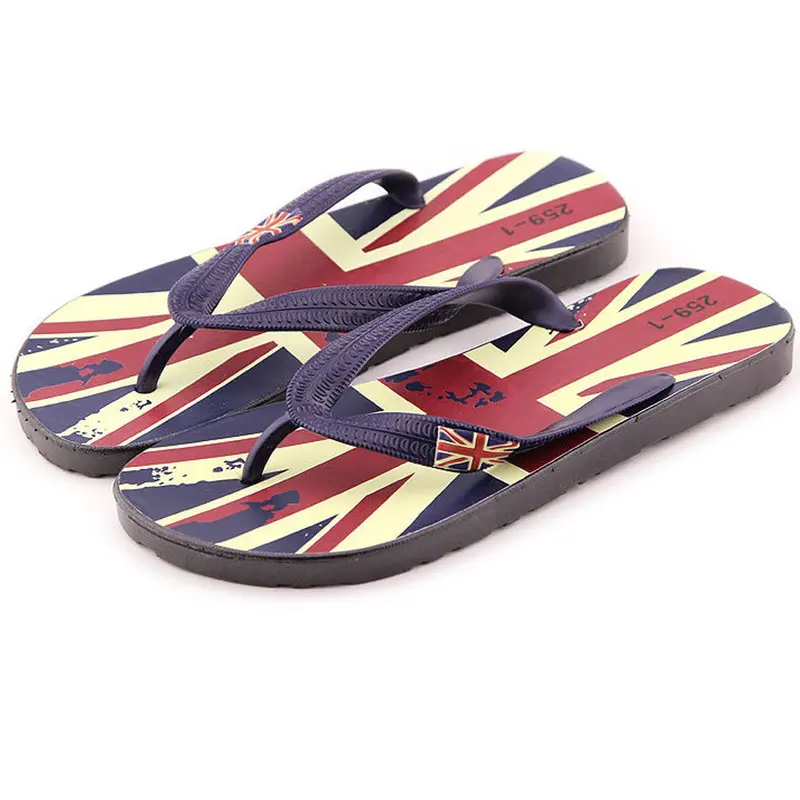 Beach Man Shoes Rice Flag Flip-Flops Slippers Men Beach Sals Home Slippers Salias Mujer 1