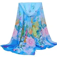 Beach Scarf From India Poncho Sexy Scarves Chiffon Shawls Women Long Print Wrap Ladies Large Silk Scarfs 2