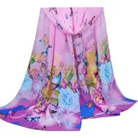 Beach Scarf From India Poncho Sexy Scarves Chiffon Shawls Women Long Print Wrap Ladies Large Silk Scarfs 4