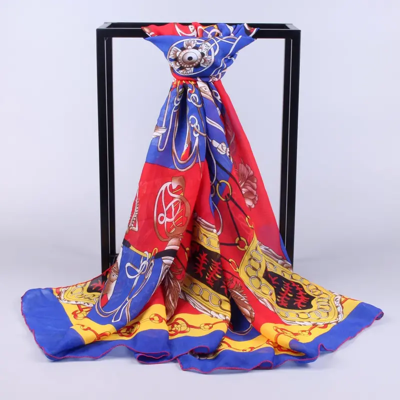 Beach Scarf Sexy Scarves From India Loose Shawls / Women Long Chiffon Soft Wrap Scarfs Ladies 1