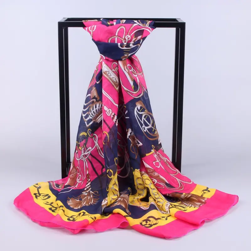 Beach Scarf Sexy Scarves From India Loose Shawls / Women Long Chiffon Soft Wrap Scarfs Ladies 2