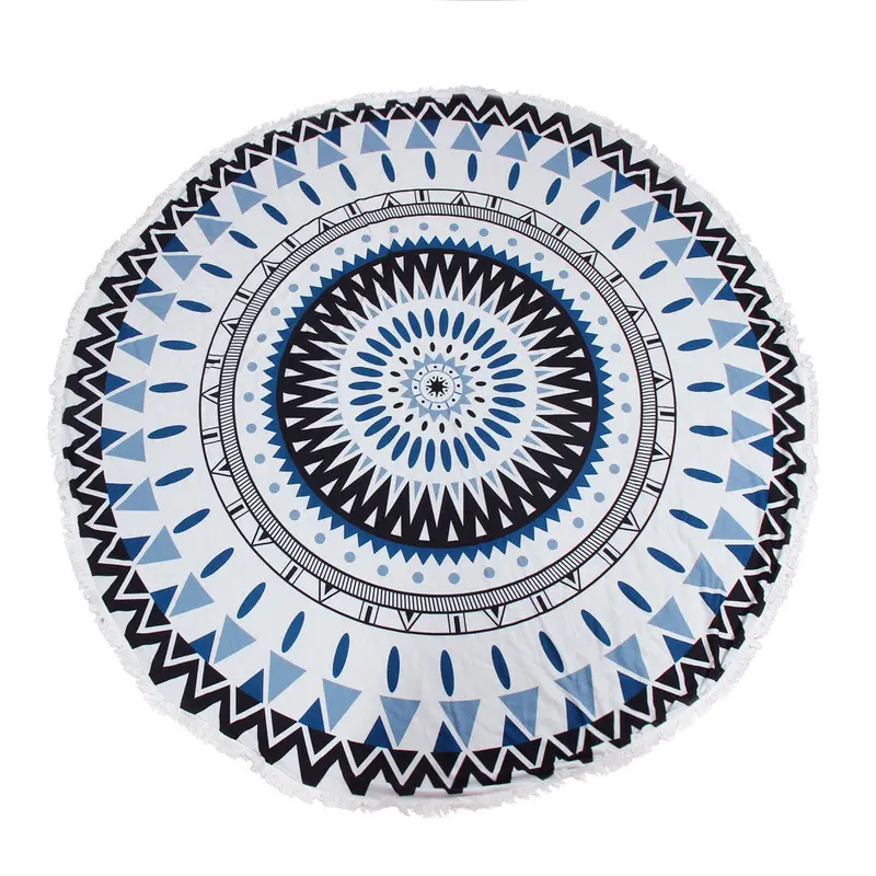 Beach Scarves Throw Roundie Mandala Pattern Sport Mat Bohemian Wrap Cachecol 2